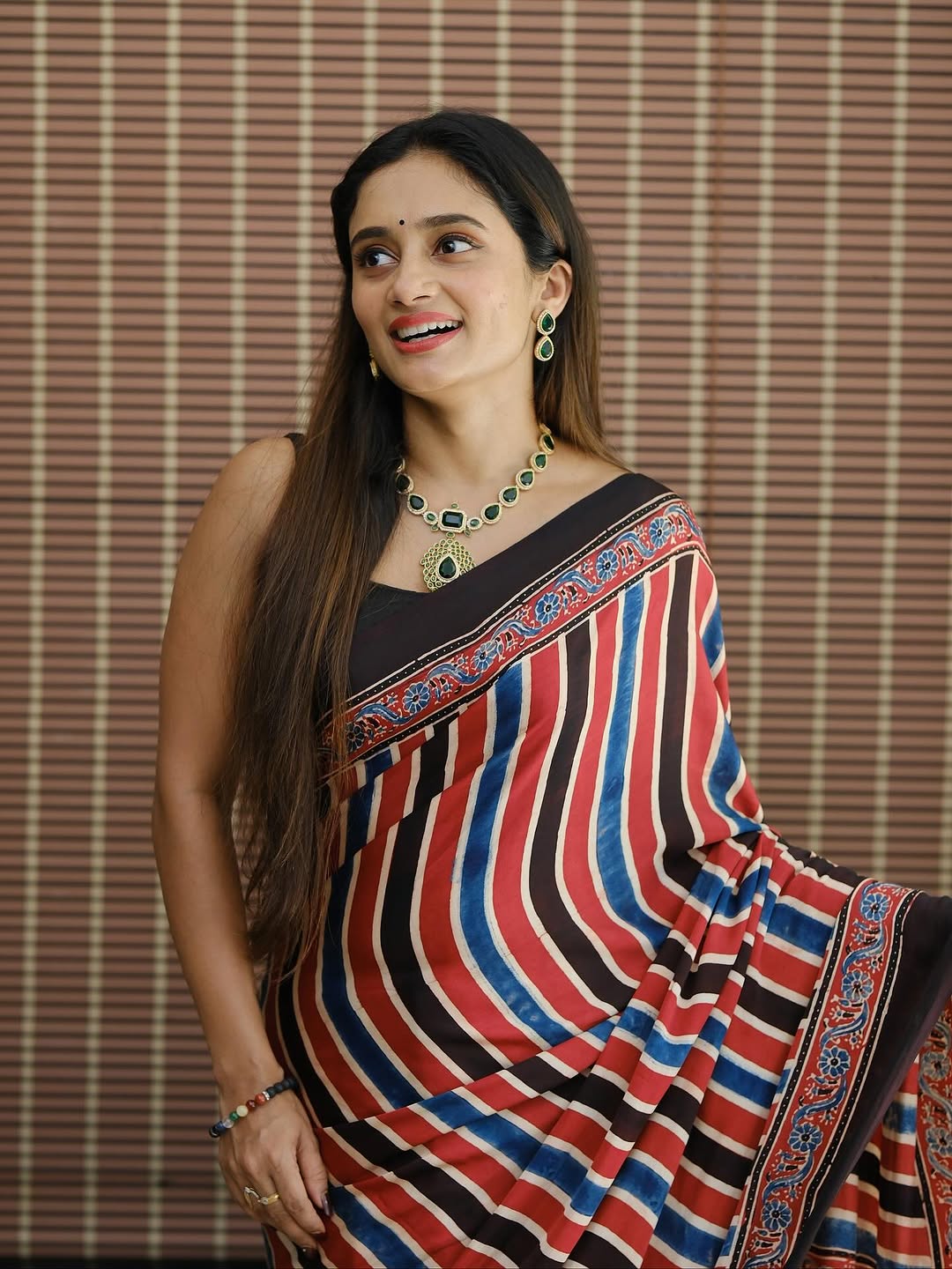 Anamika Ajrakh Modal silk saree