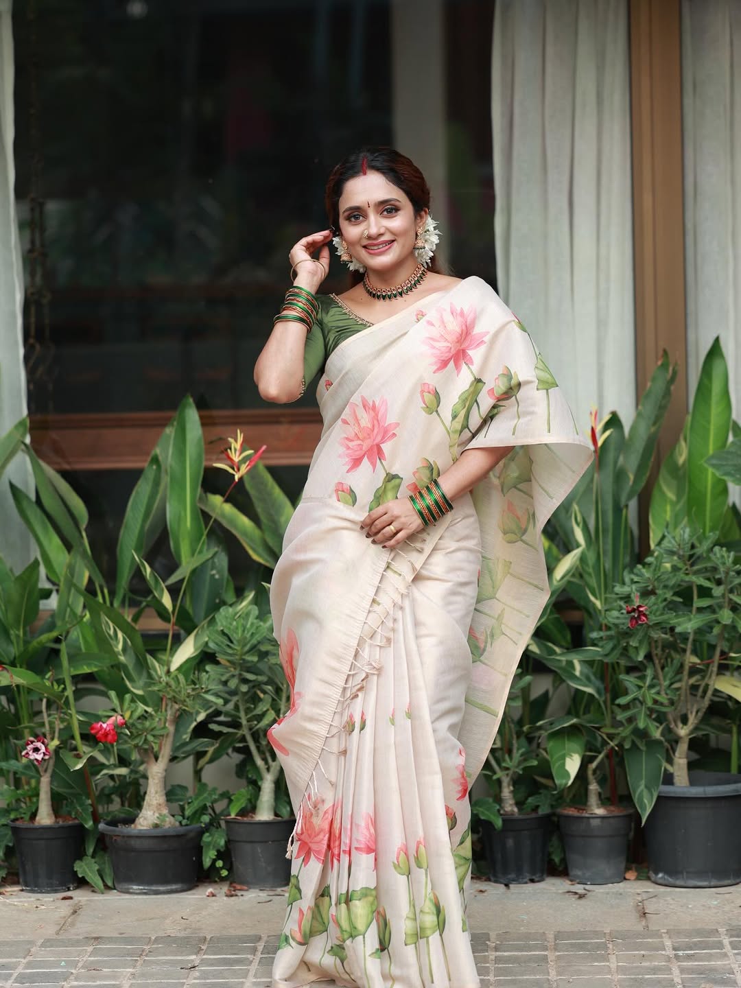 Premium Heavy Linen Cotton Saree | Perfect for Office & Casual Wear