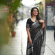 Elegant Black Linen Saree with Blouse – Perfect for Festive & Casual Wear