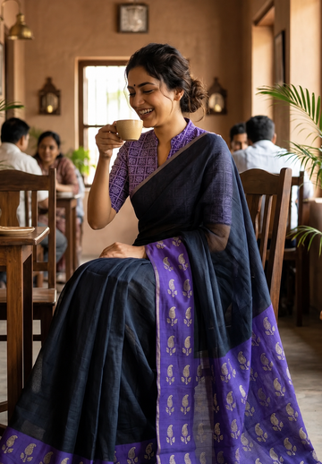 Exclusive Linen Saree with Blouse – Perfect for Festive & Casual Wear