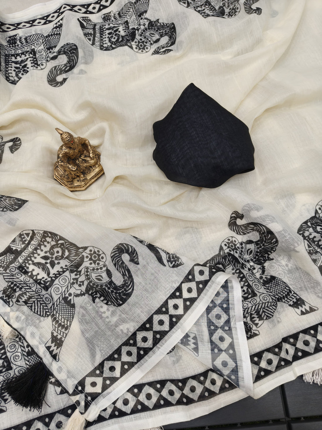 Premium Heavy Linen Cotton Saree | Perfect for Office & Casual Wear