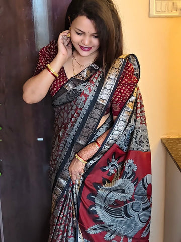 Soft MARSH MELON sarees SELF Jacquard Design beautiful Flower Printed saree